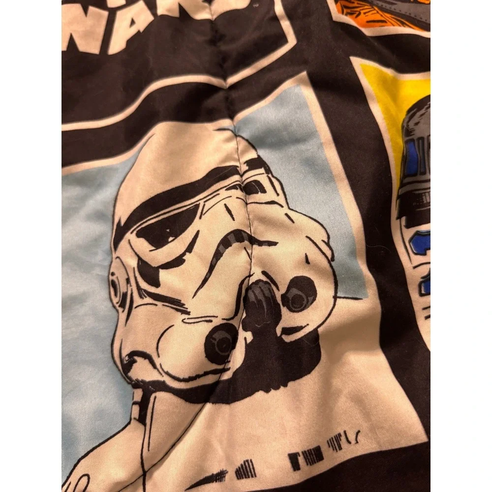 Star‎ Wars Lucasfilm Reversible Comforter Grid Yoda Darth Vader Boba Fett Full